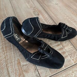 Medici Black Suede Ballet Flats